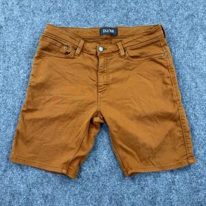 DU/ER N2X No Sweat Slim Fit Shorts Size 34 Brown Stretch Performance Men's